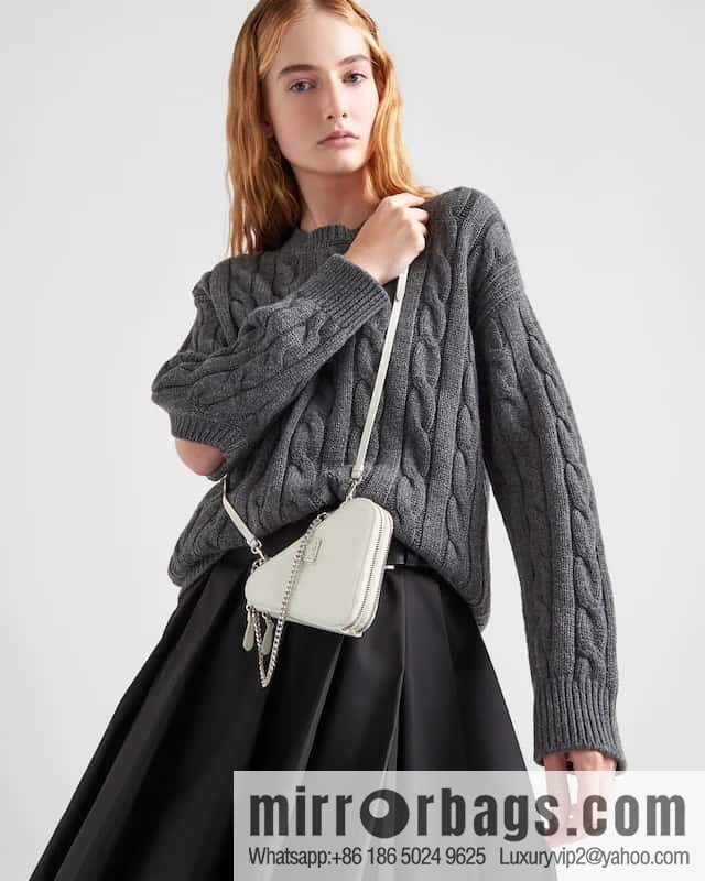 PRADA Prada Gemini Triangle Bag 🎉 1NR015 White