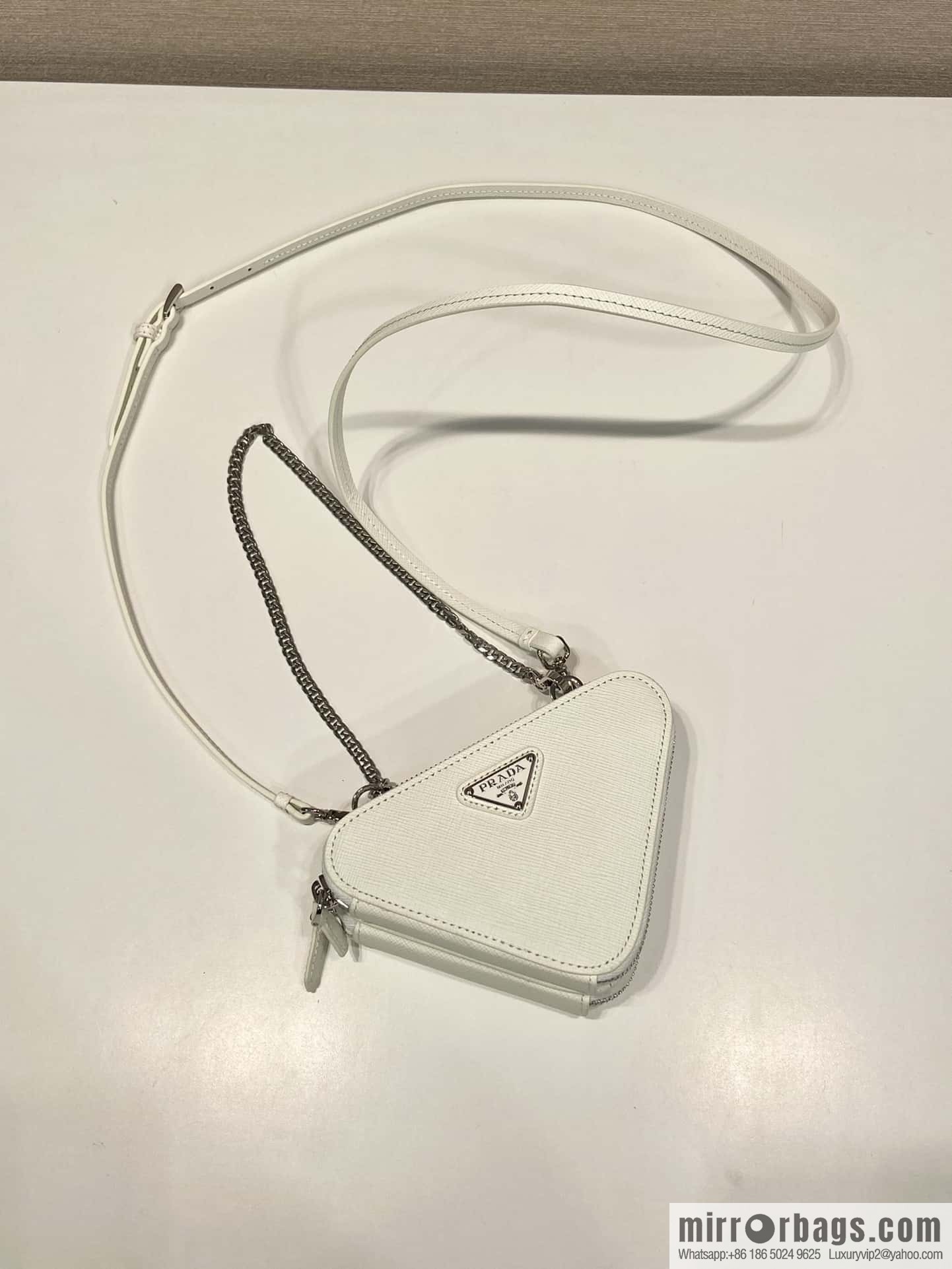 PRADA Prada Gemini Triangle Bag 🎉 1NR015 White