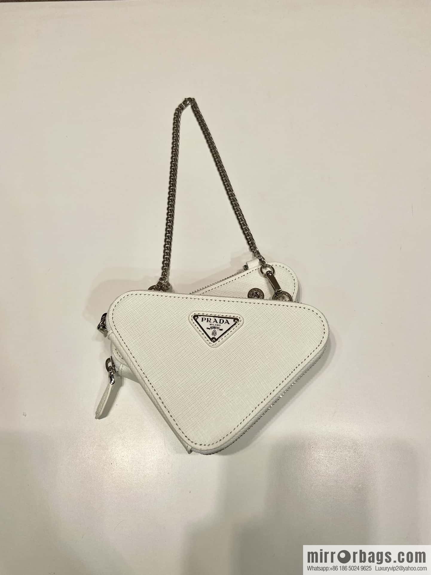 PRADA Prada Gemini Triangle Bag 🎉 1NR015 White