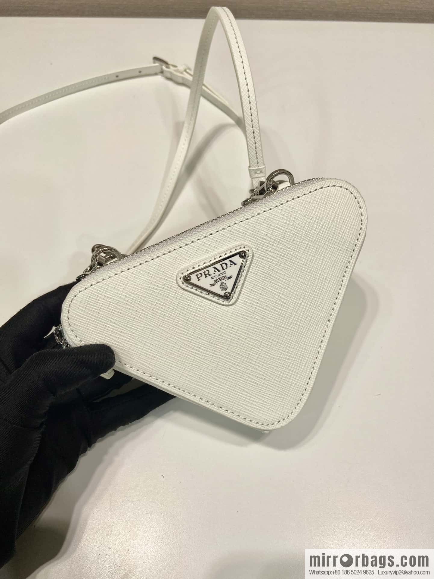 PRADA Prada Gemini Triangle Bag 🎉 1NR015 White