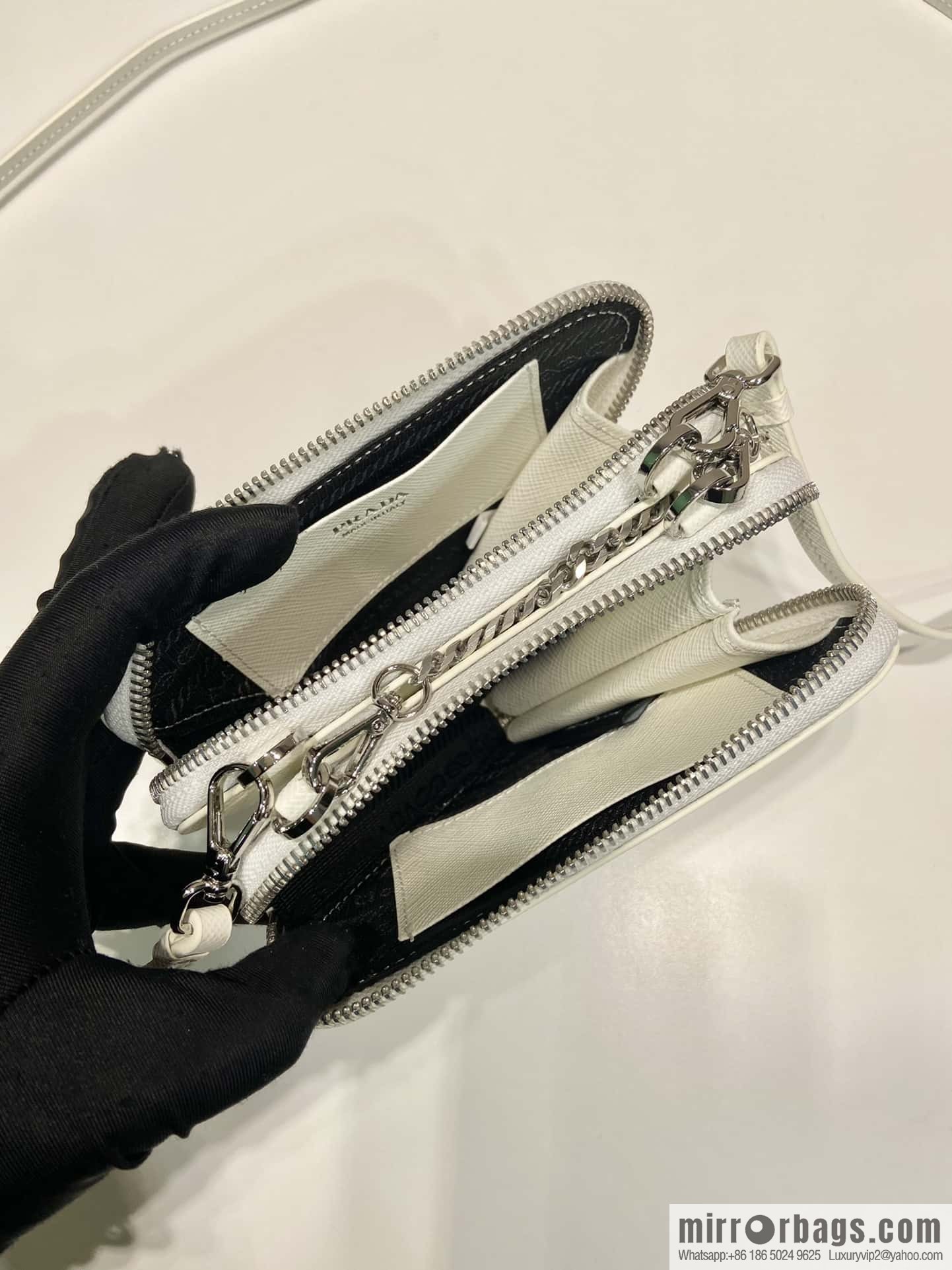 PRADA Prada Gemini Triangle Bag 🎉 1NR015 White