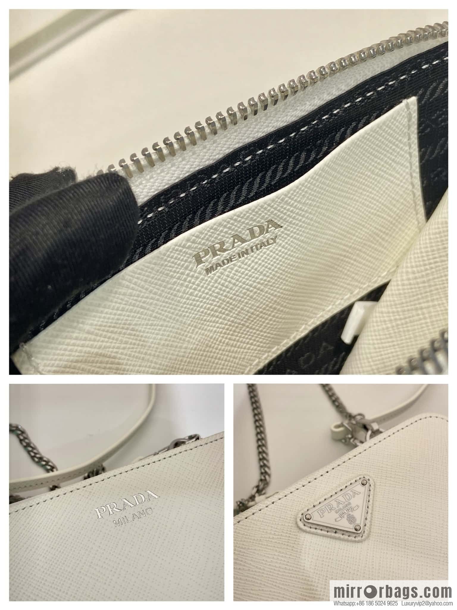 PRADA Prada Gemini Triangle Bag 🎉 1NR015 White