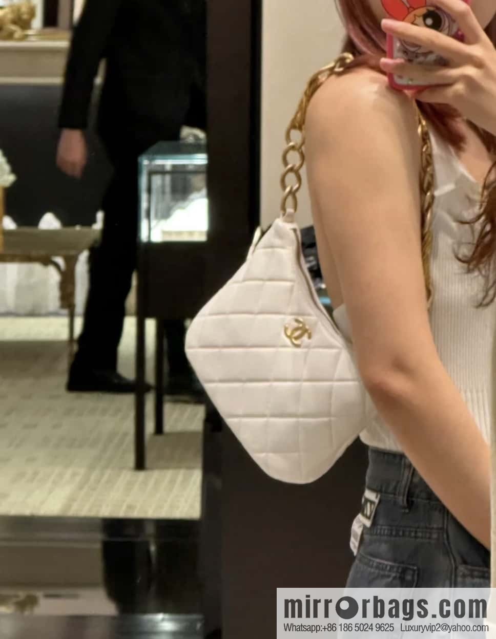 CHANEL 23A Handicraft Workshop HOBO Underarm Bag AS4220 White