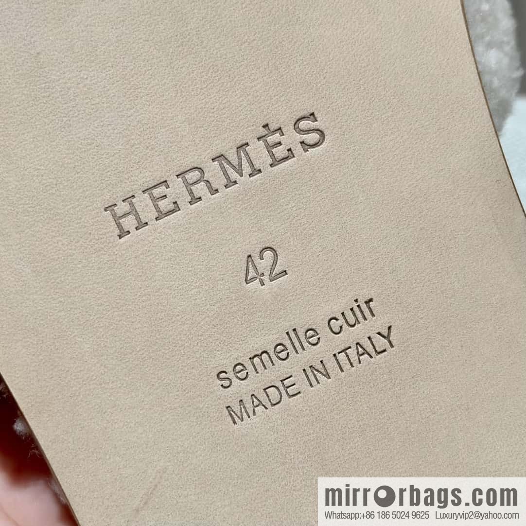 Hermès imported lamb wool lzmir series men's sandals