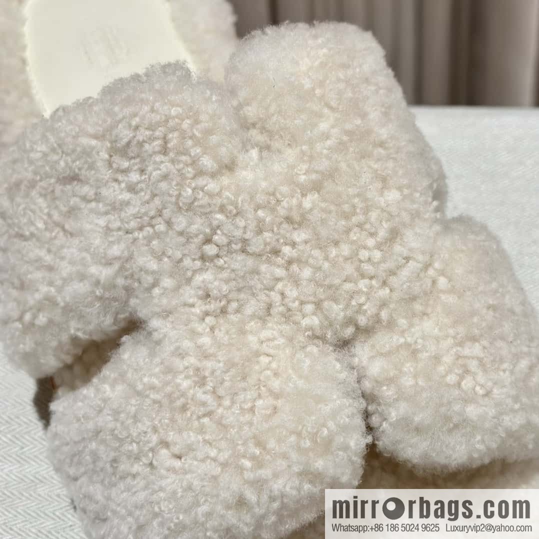 Hermès imported lamb wool lzmir series men's sandals