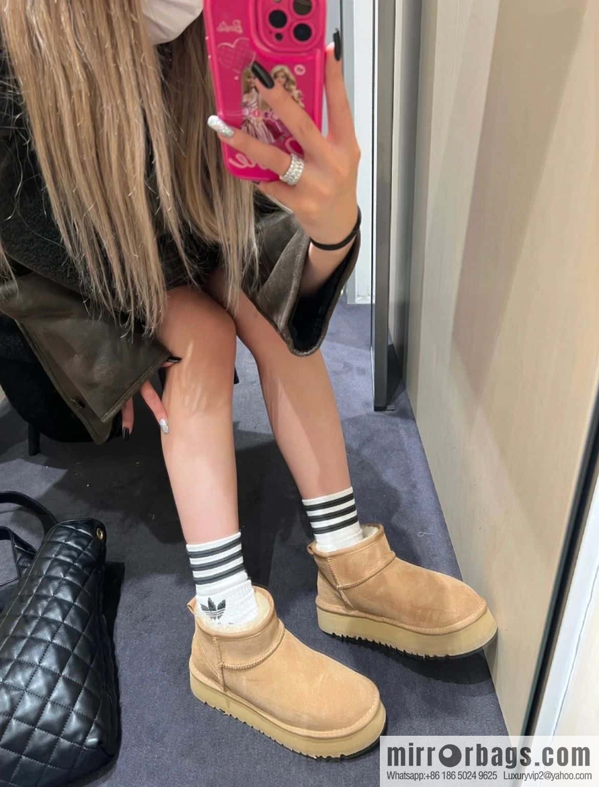 UGG autumn and winter thick-soled mini fluffy snow boots