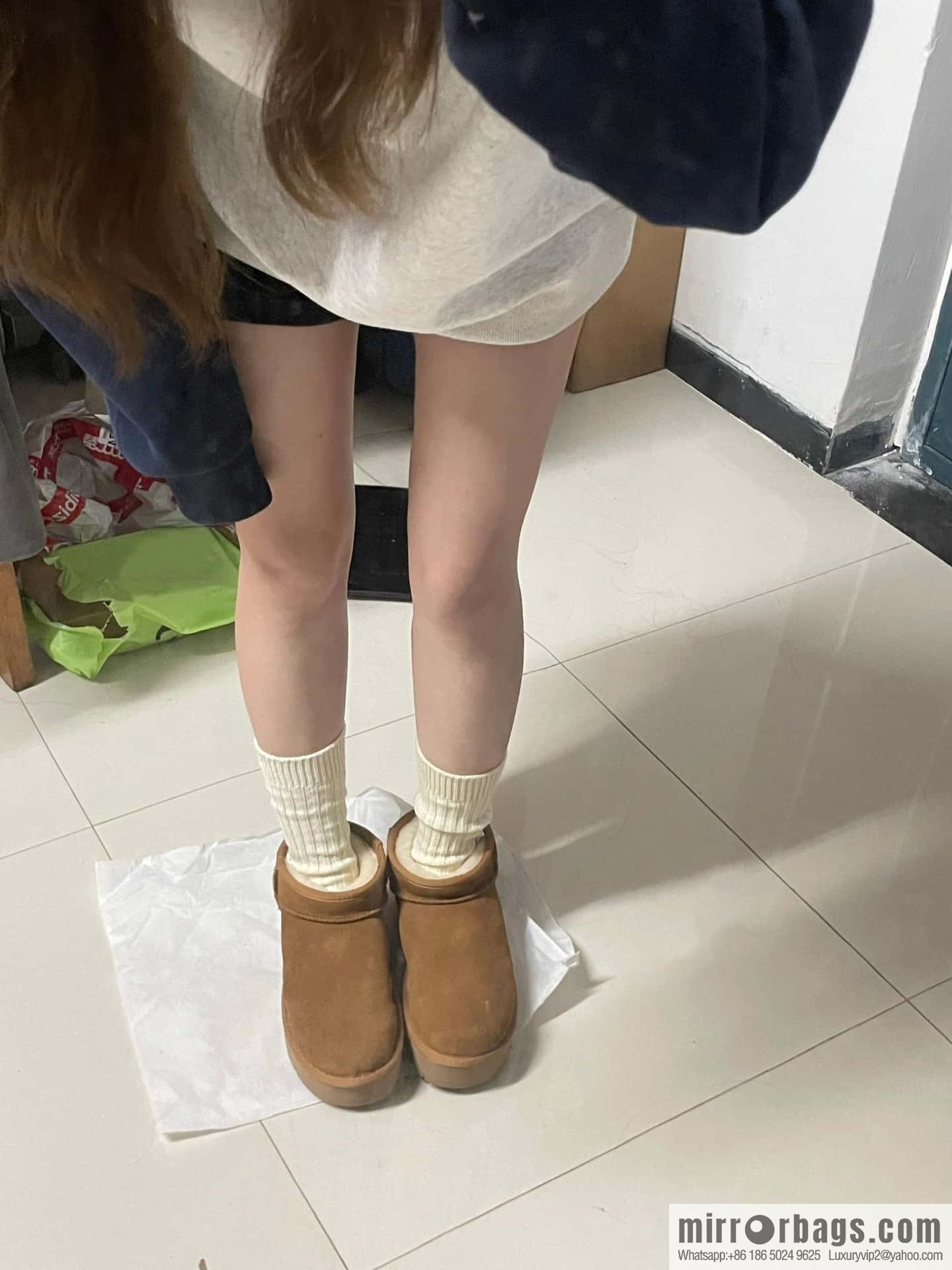 UGG autumn and winter thick-soled mini fluffy snow boots