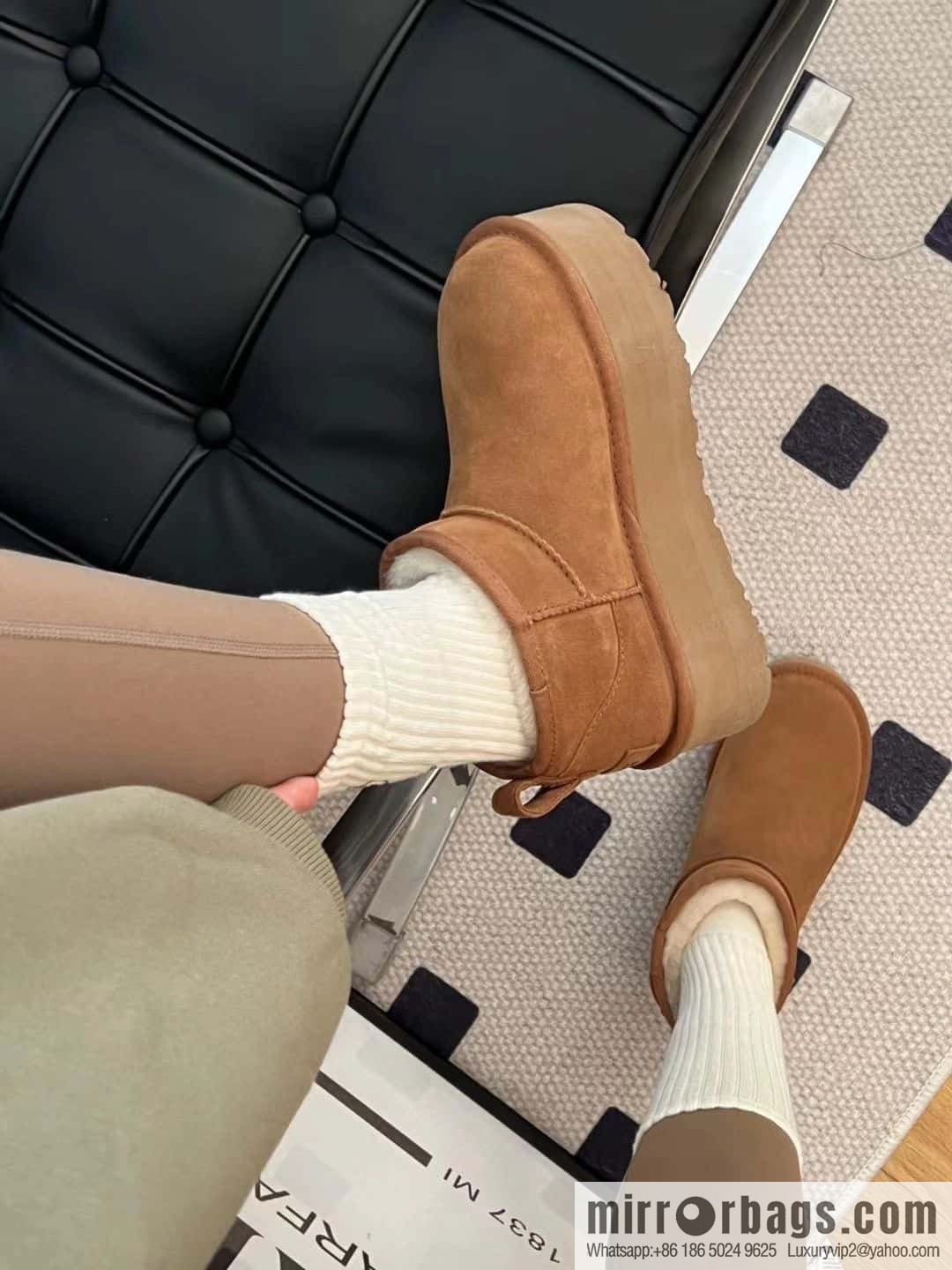 UGG autumn and winter thick-soled mini fluffy snow boots