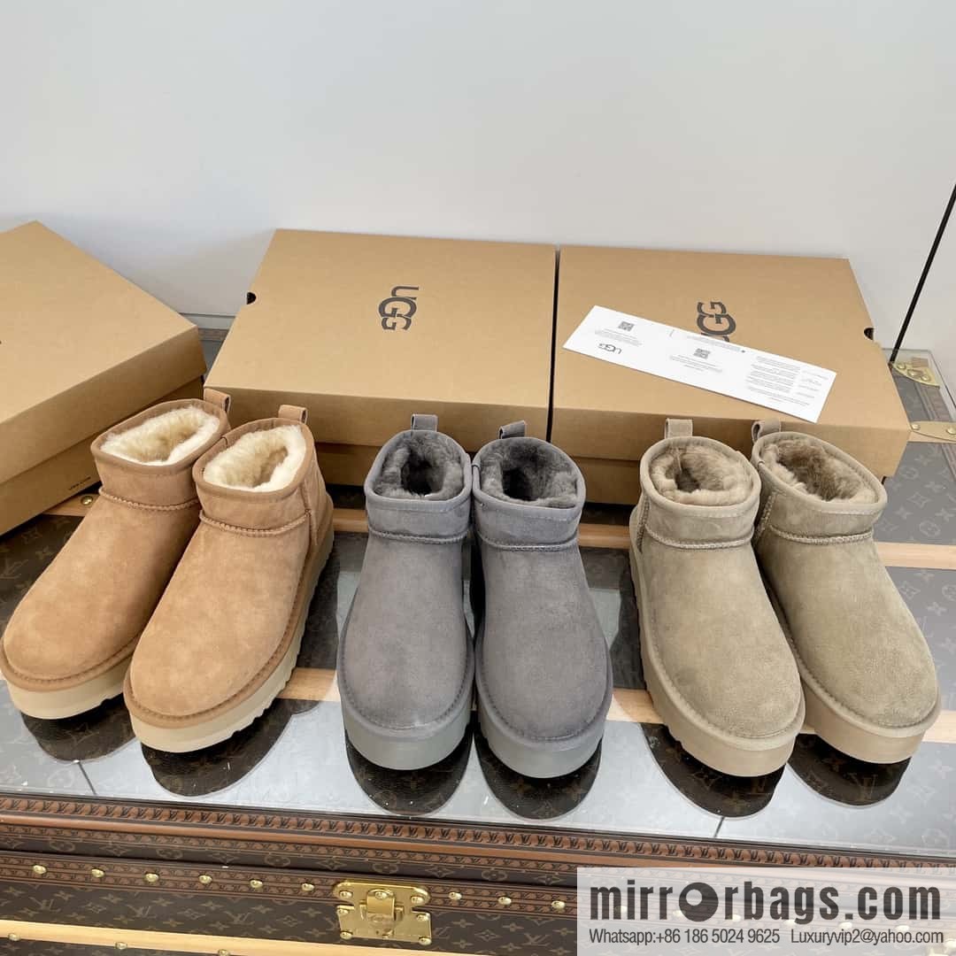 UGG autumn and winter thick-soled mini fluffy snow boots