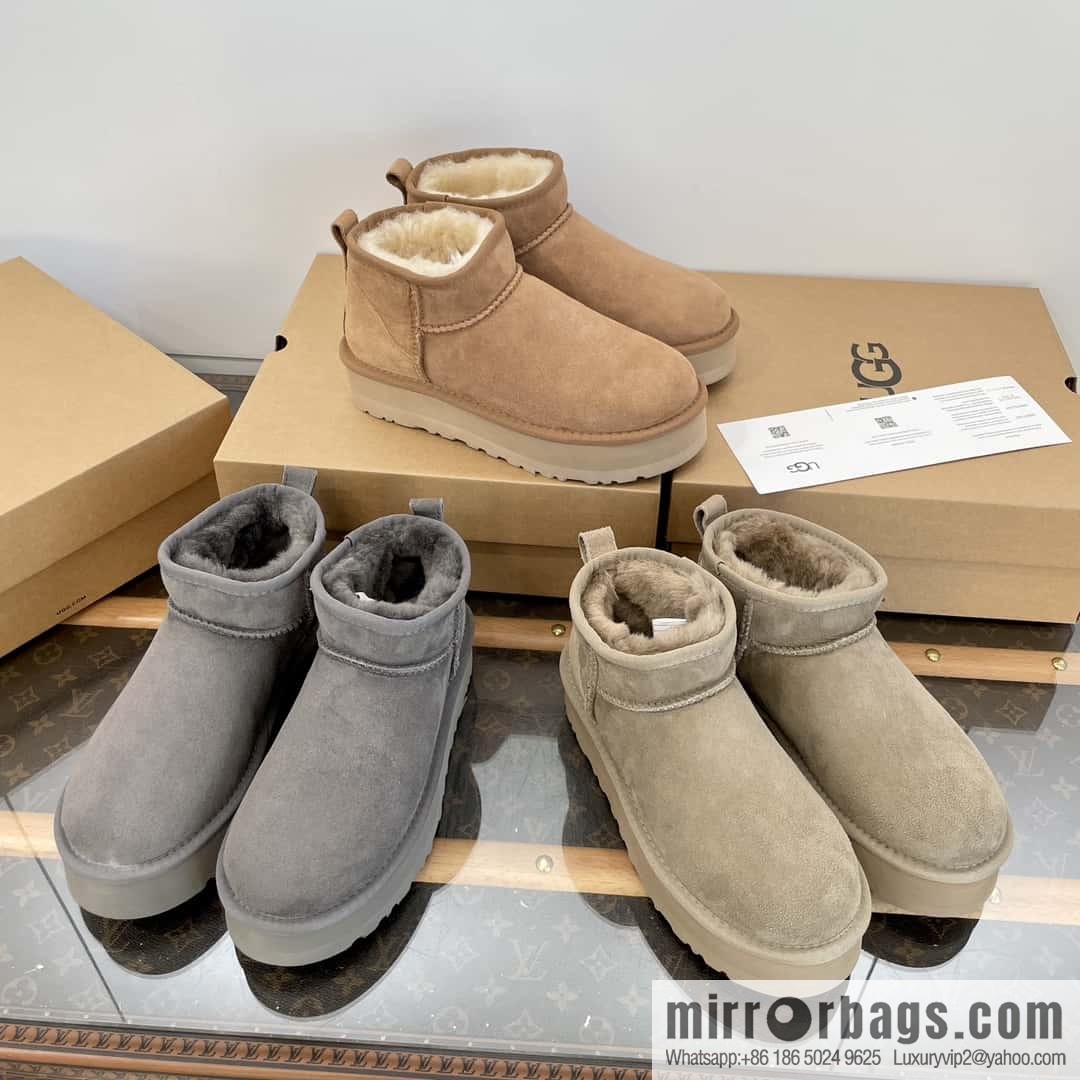 UGG autumn and winter thick-soled mini fluffy snow boots
