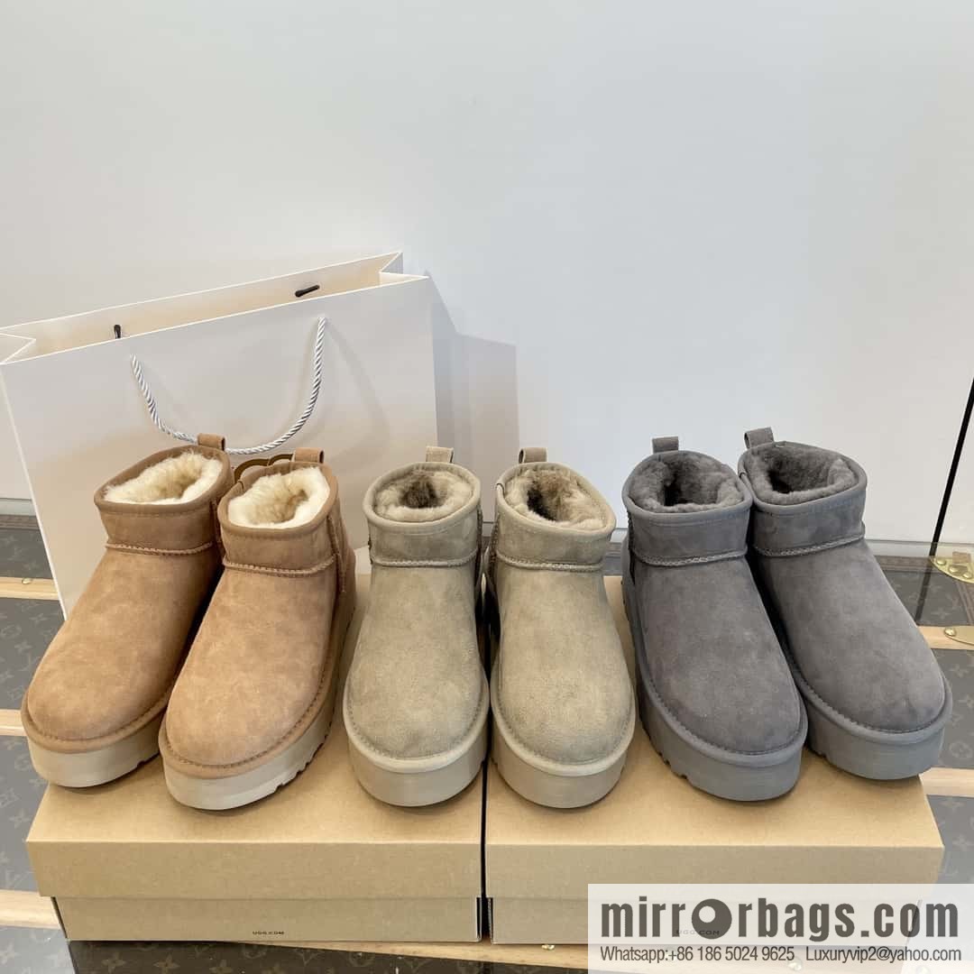 UGG autumn and winter thick-soled mini fluffy snow boots