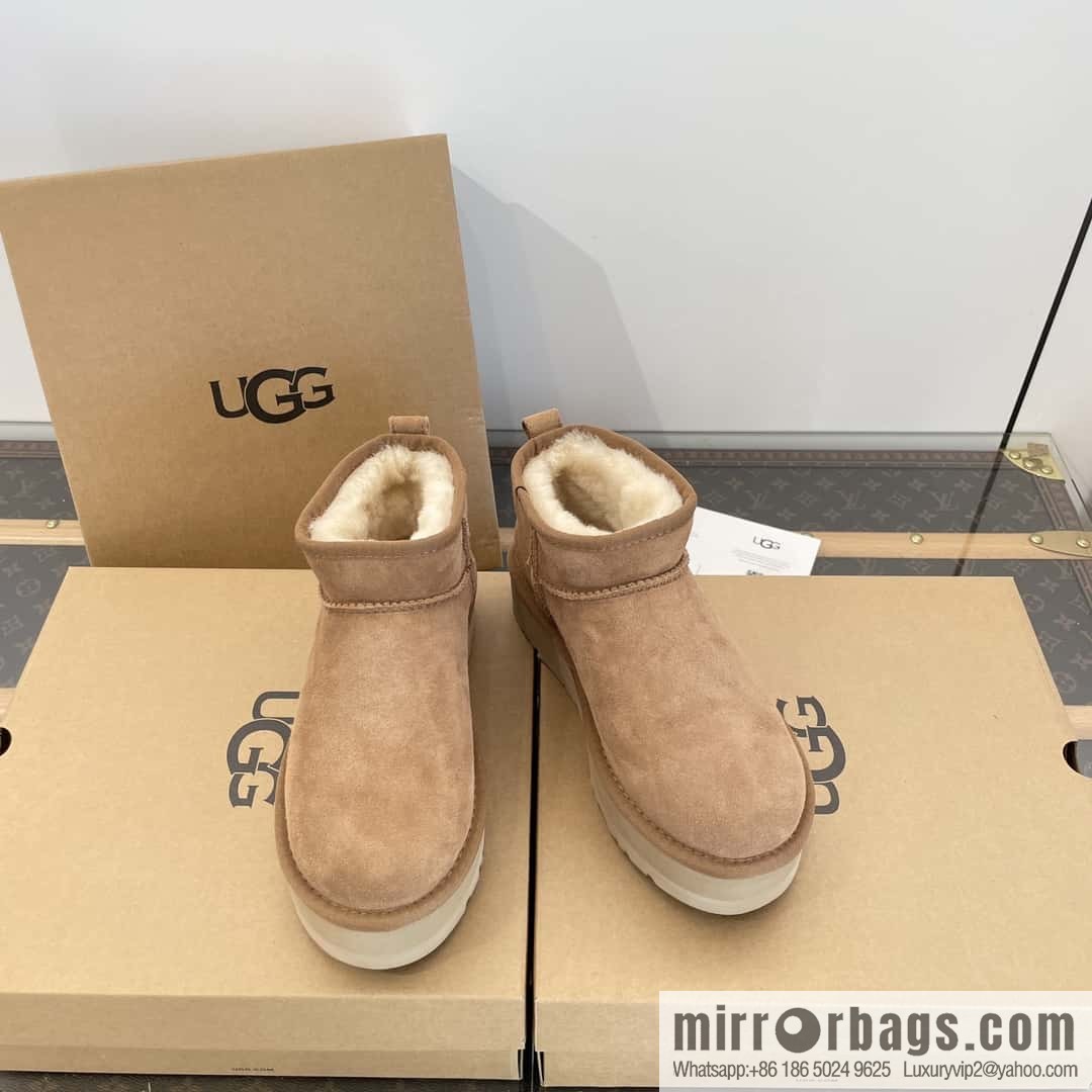 UGG autumn and winter thick-soled mini fluffy snow boots