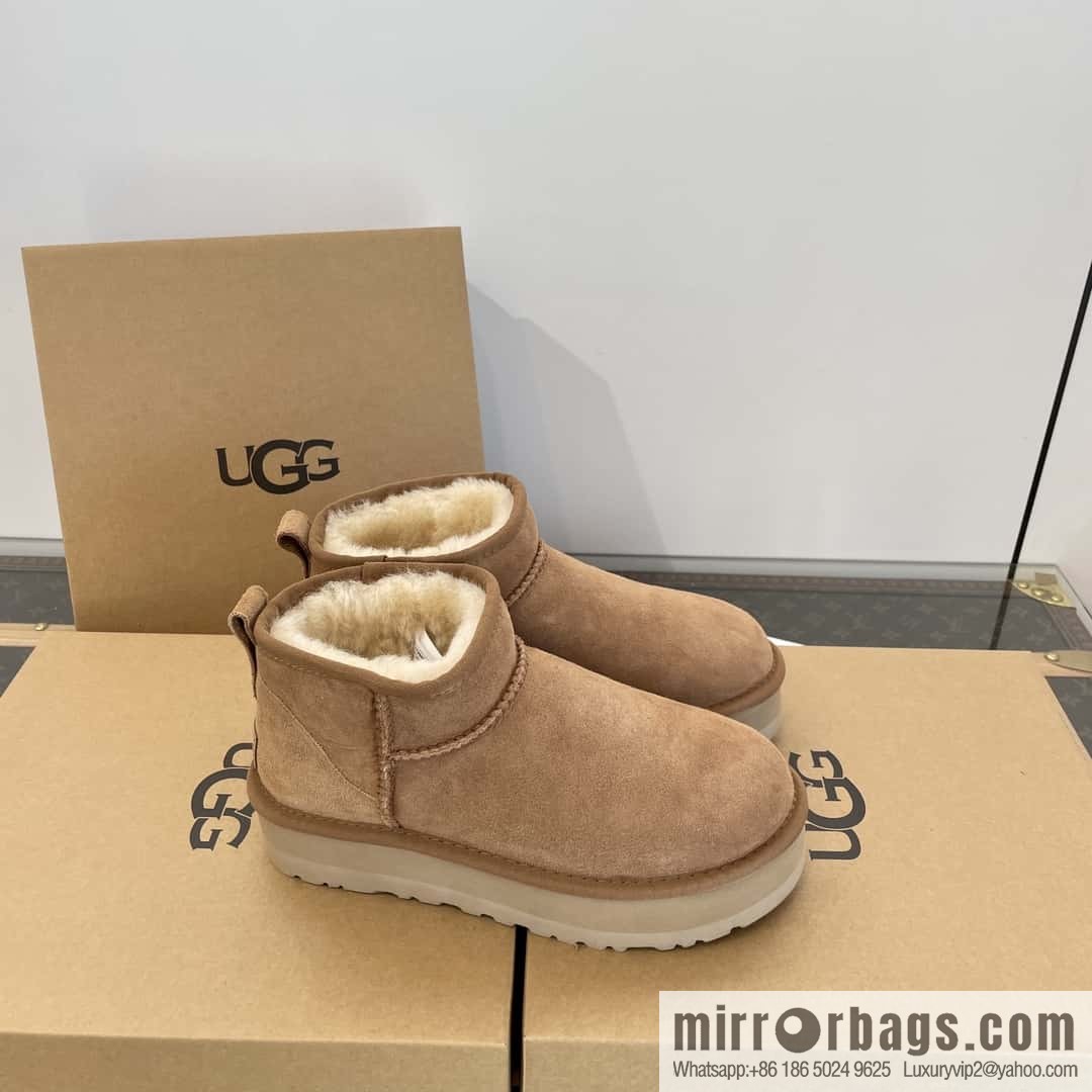 UGG autumn and winter thick-soled mini fluffy snow boots
