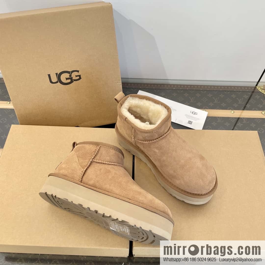 UGG autumn and winter thick-soled mini fluffy snow boots