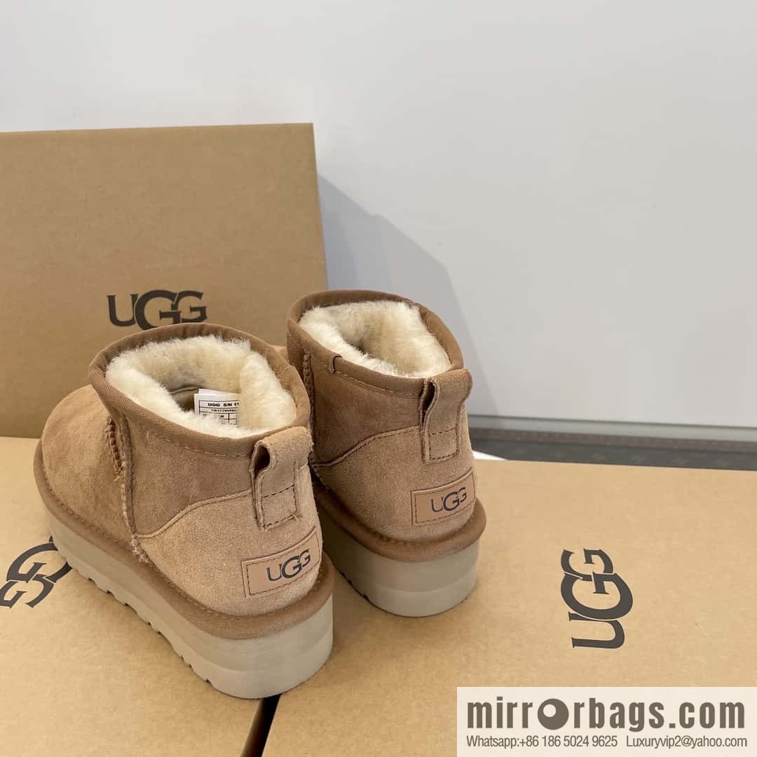 UGG autumn and winter thick-soled mini fluffy snow boots