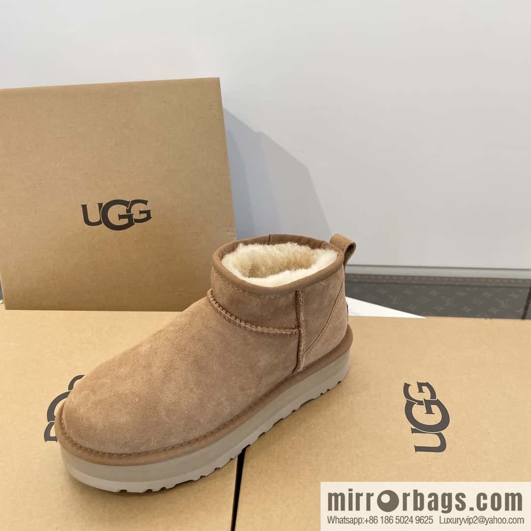 UGG autumn and winter thick-soled mini fluffy snow boots