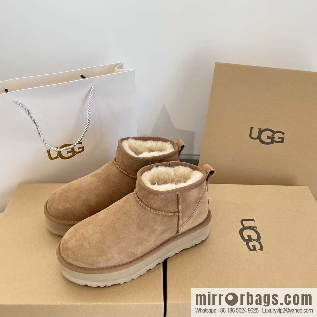 UGG autumn and winter thick-soled mini fluffy snow boots