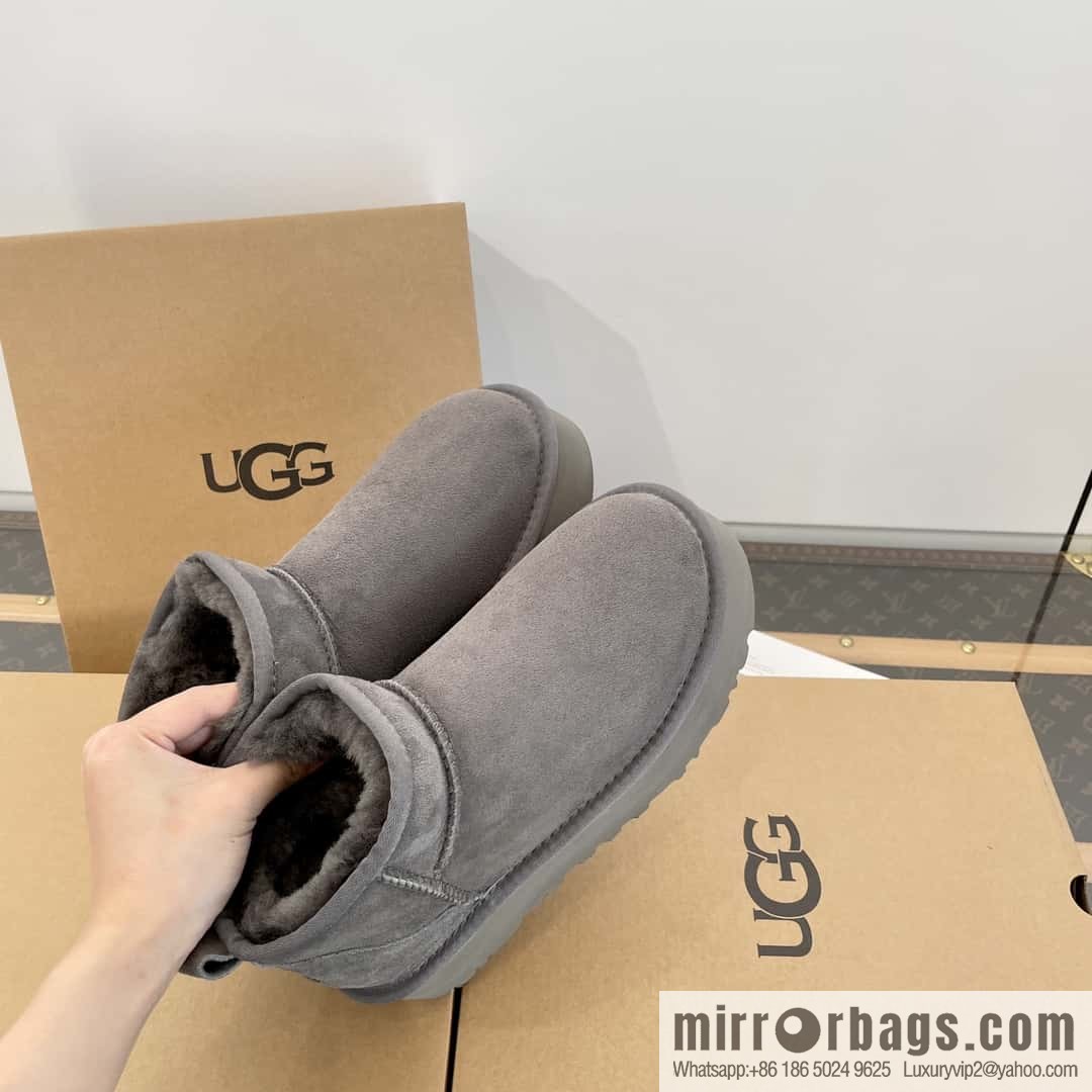 UGG autumn and winter thick-soled mini fluffy snow boots