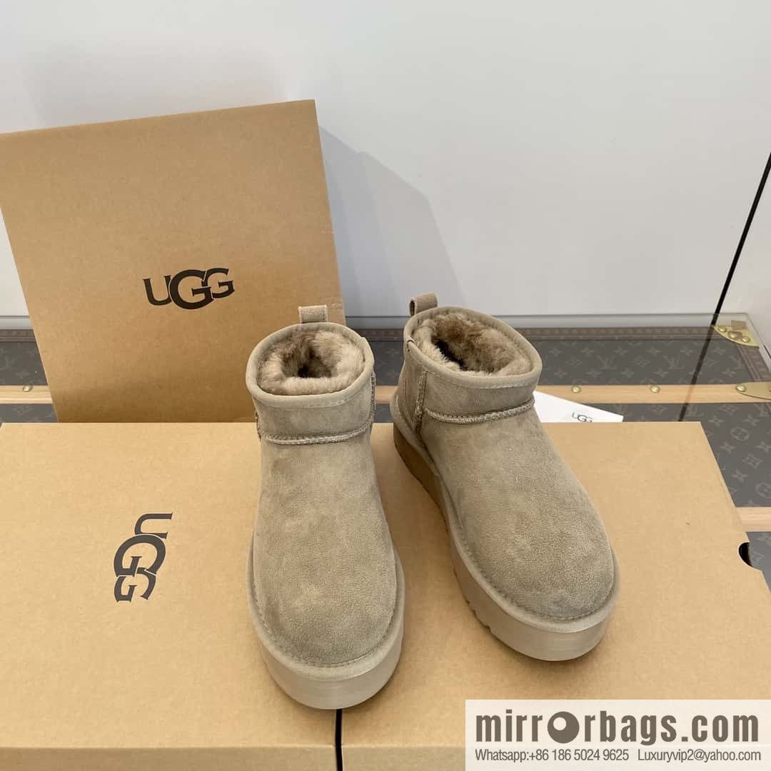 UGG autumn and winter thick-soled mini fluffy snow boots