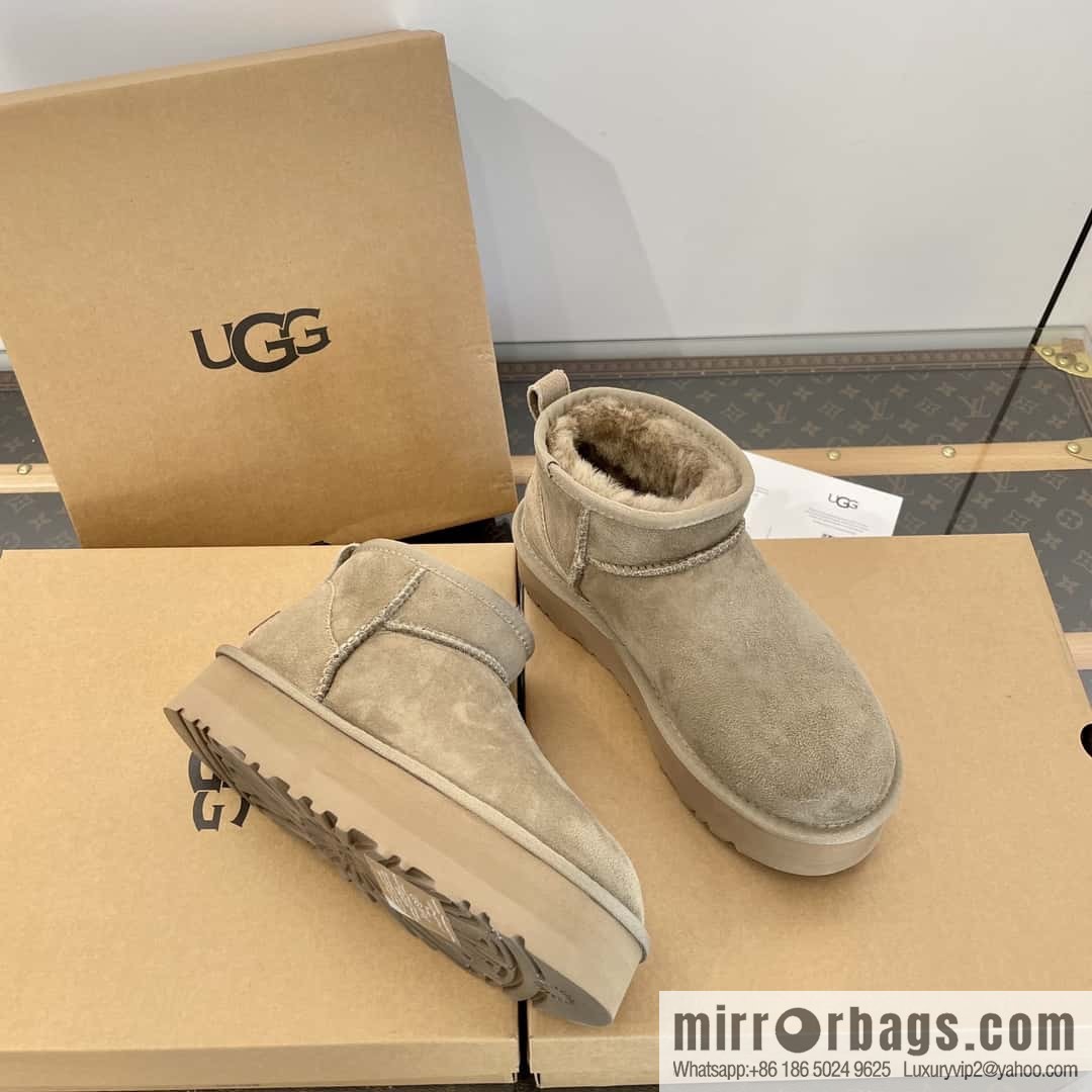 UGG autumn and winter thick-soled mini fluffy snow boots