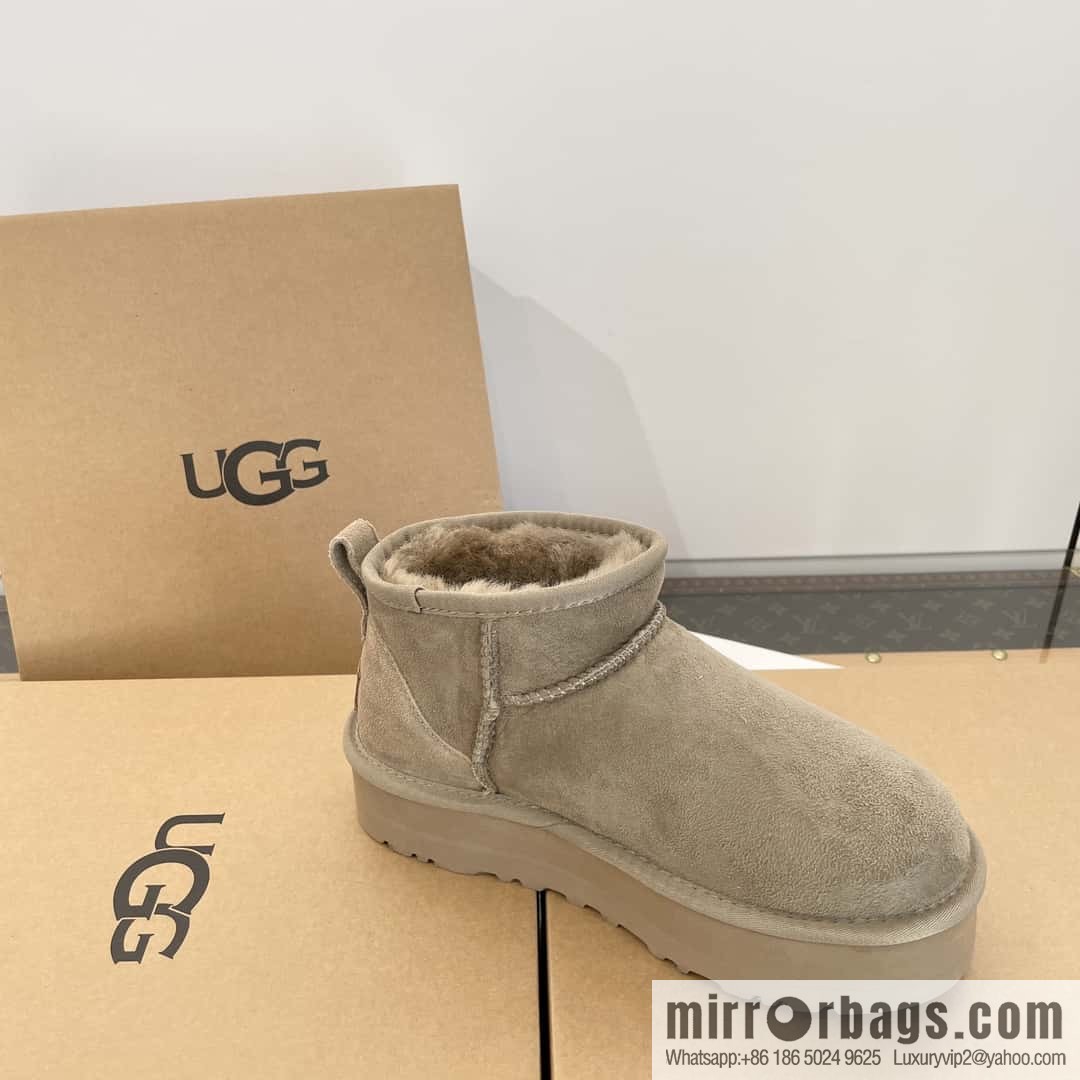 UGG autumn and winter thick-soled mini fluffy snow boots