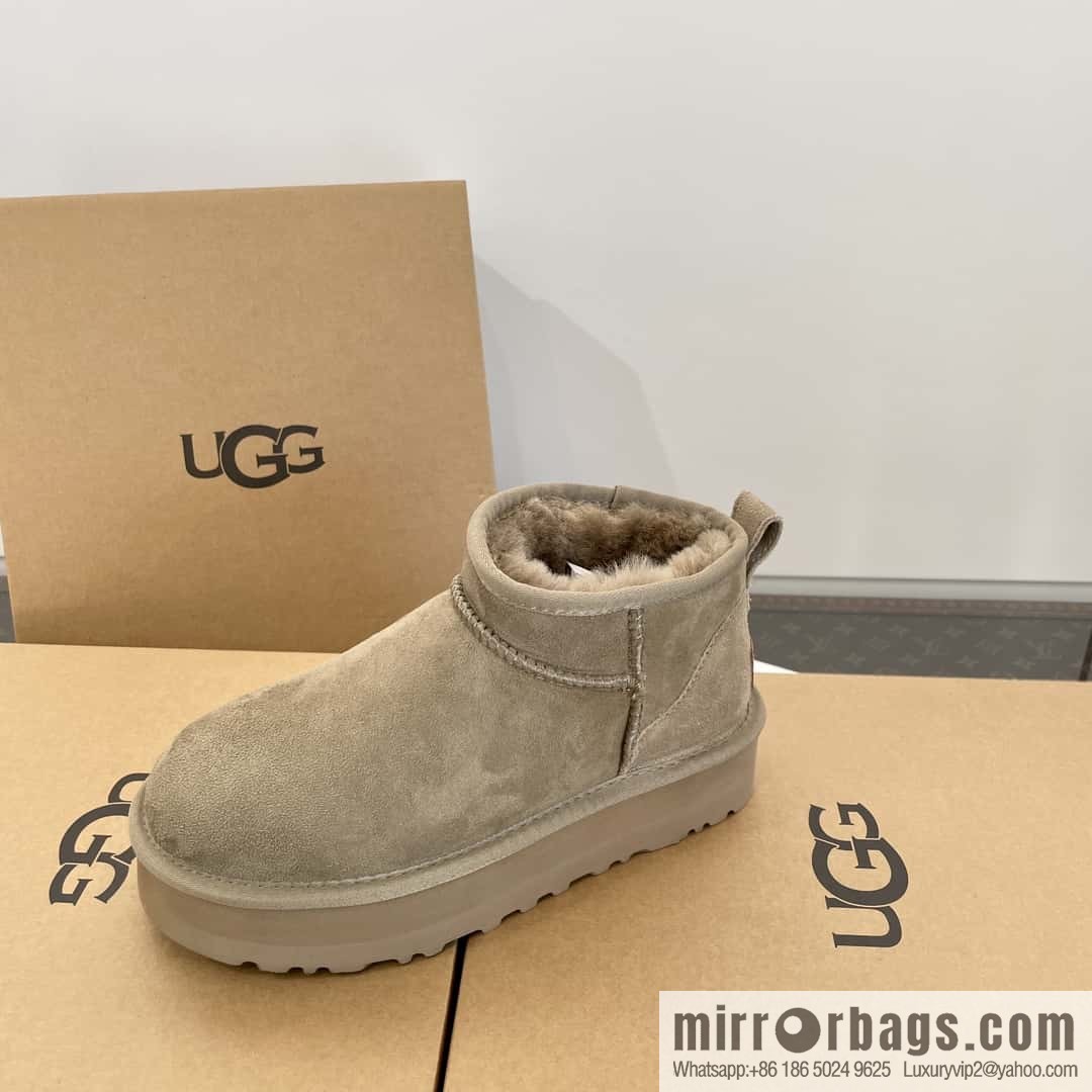 UGG autumn and winter thick-soled mini fluffy snow boots
