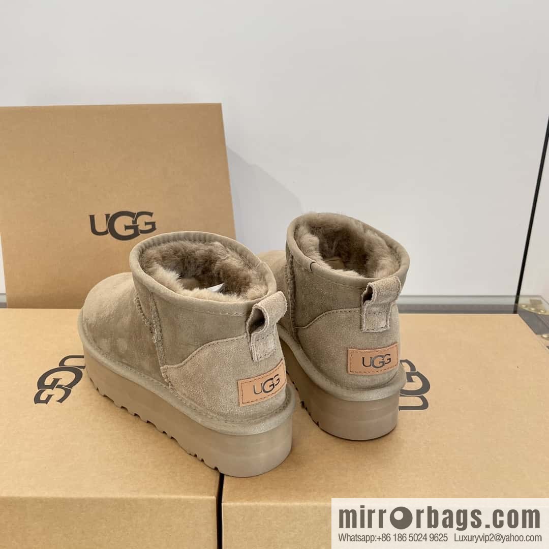 UGG autumn and winter thick-soled mini fluffy snow boots