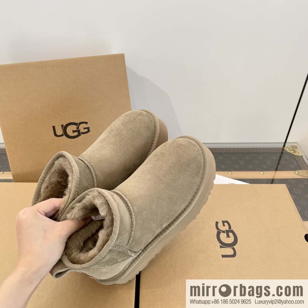 UGG autumn and winter thick-soled mini fluffy snow boots