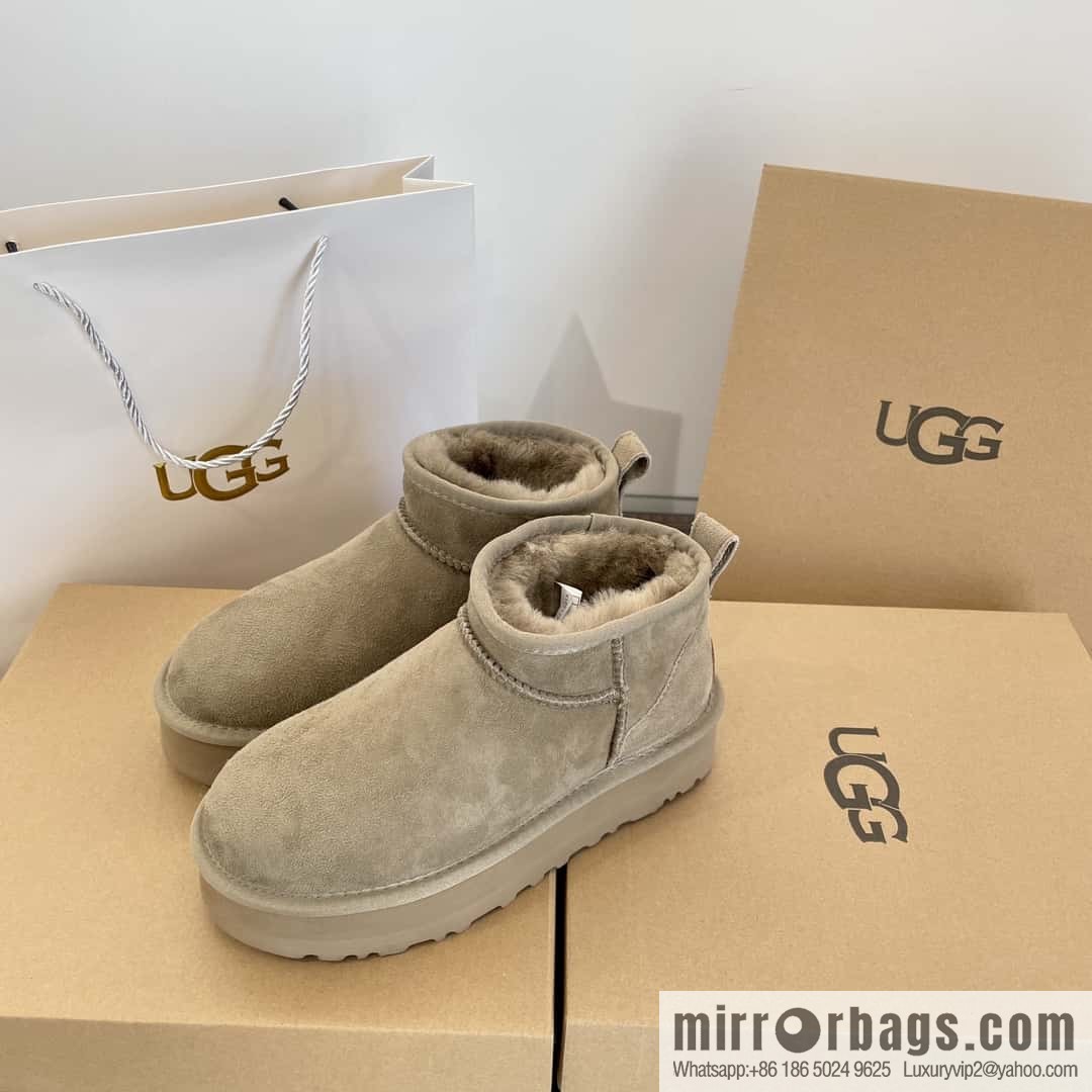 UGG autumn and winter thick-soled mini fluffy snow boots