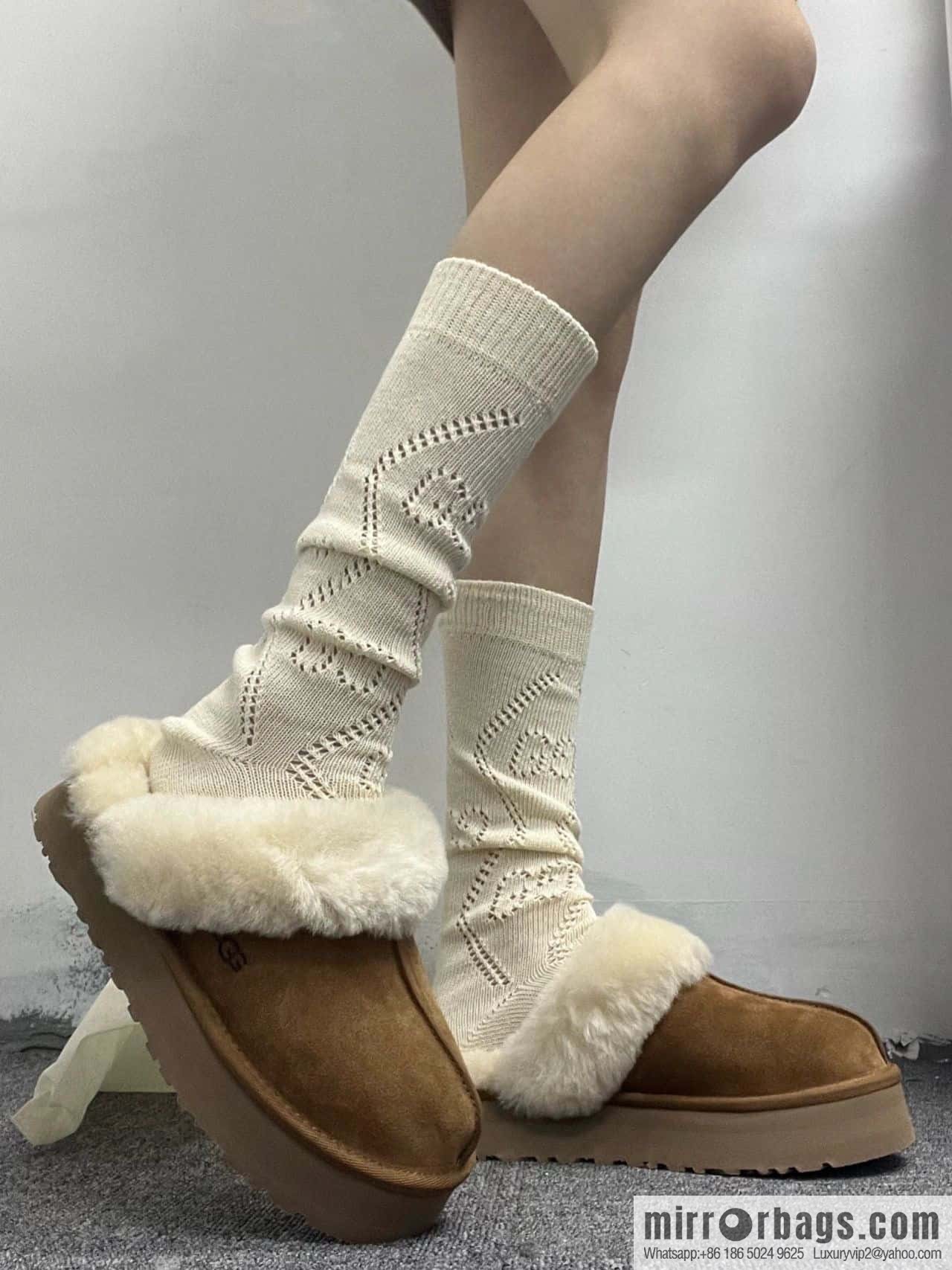 UGG autumn and winter thick bottom one pedal fluffy star half drag
