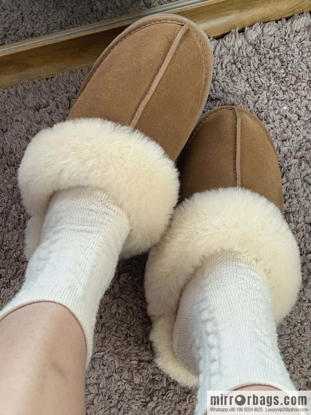 UGG autumn and winter thick bottom one pedal fluffy star half drag