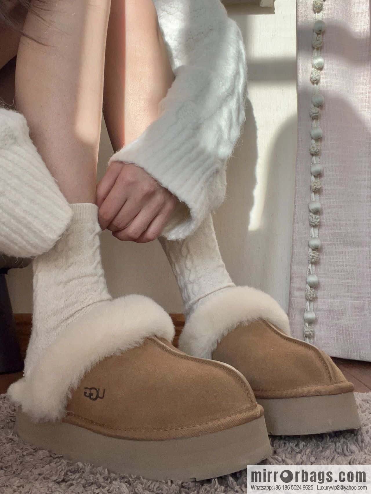 UGG autumn and winter thick bottom one pedal fluffy star half drag