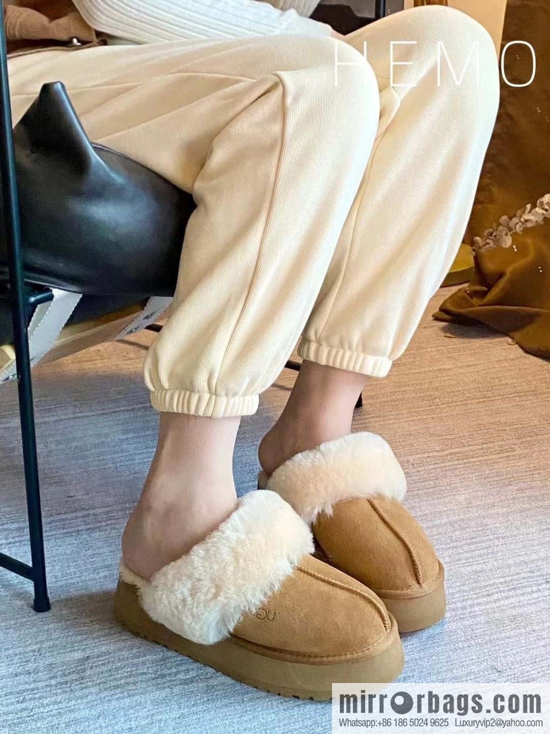 UGG autumn and winter thick bottom one pedal fluffy star half drag