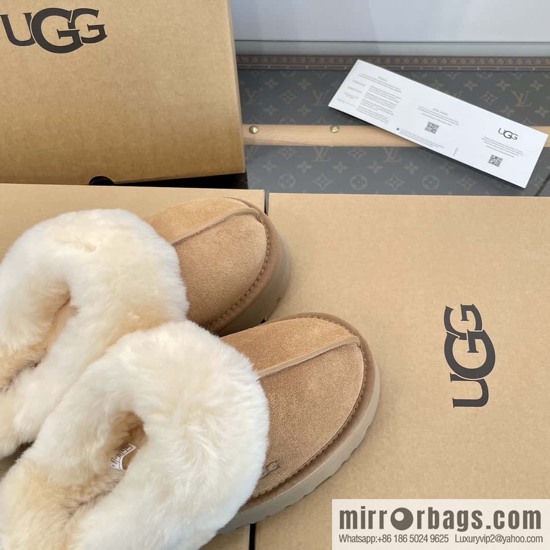UGG autumn and winter thick bottom one pedal fluffy star half drag