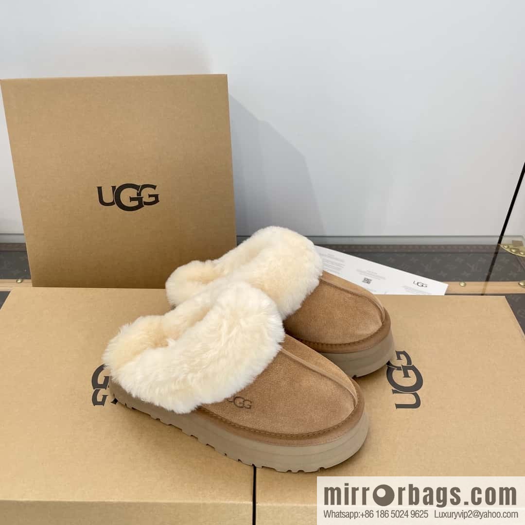 UGG autumn and winter thick bottom one pedal fluffy star half drag
