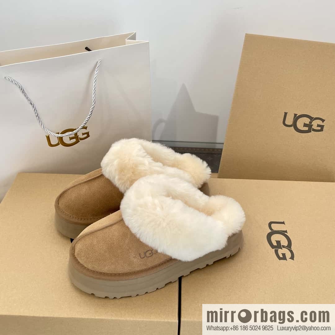 UGG autumn and winter thick bottom one pedal fluffy star half drag