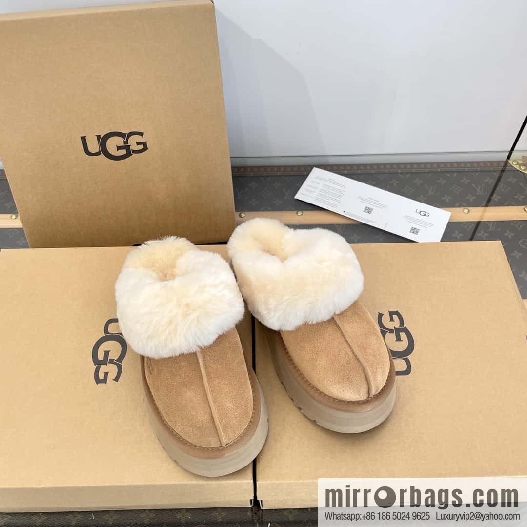 UGG autumn and winter thick bottom one pedal fluffy star half drag