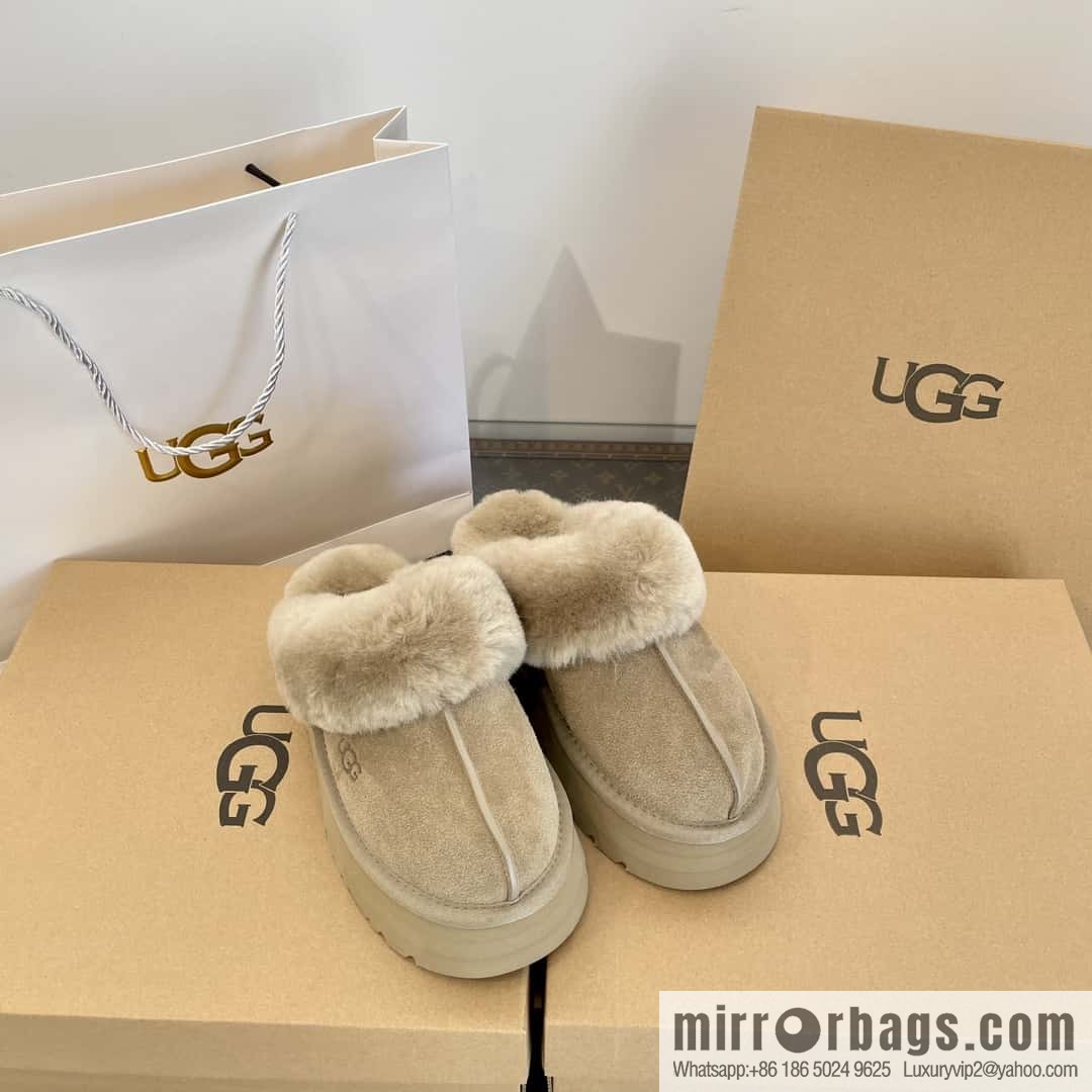 UGG autumn and winter thick bottom one pedal fluffy star half drag