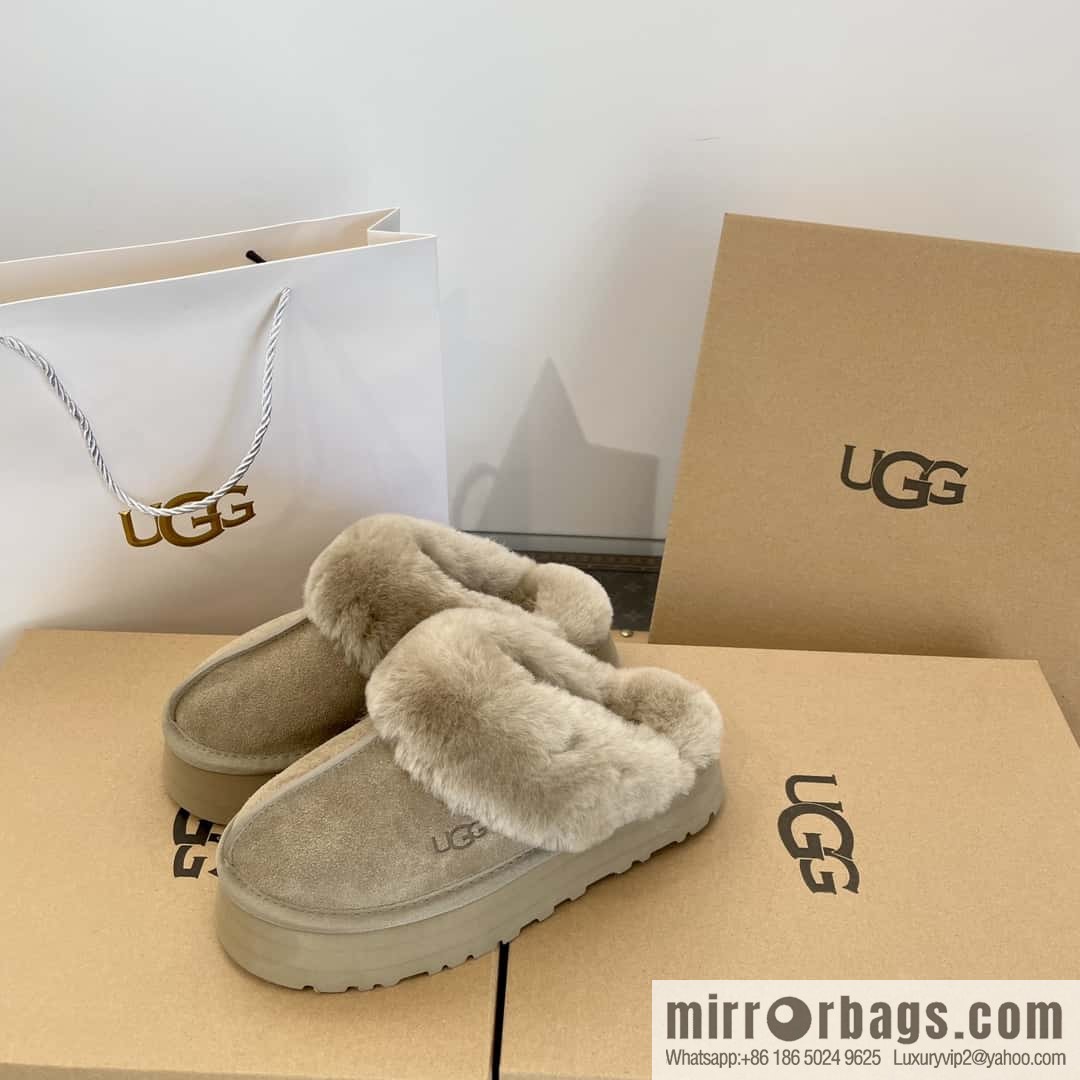 UGG autumn and winter thick bottom one pedal fluffy star half drag