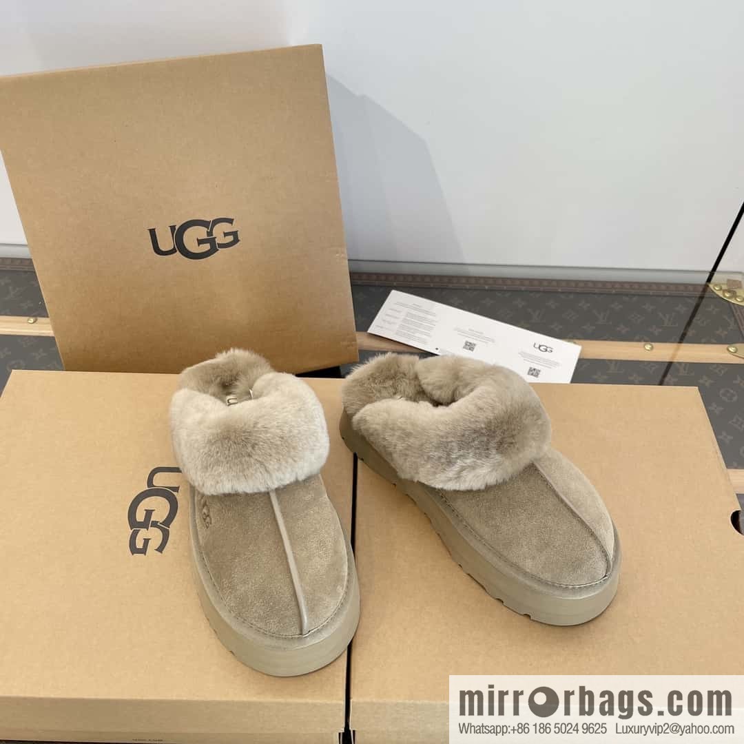 UGG autumn and winter thick bottom one pedal fluffy star half drag