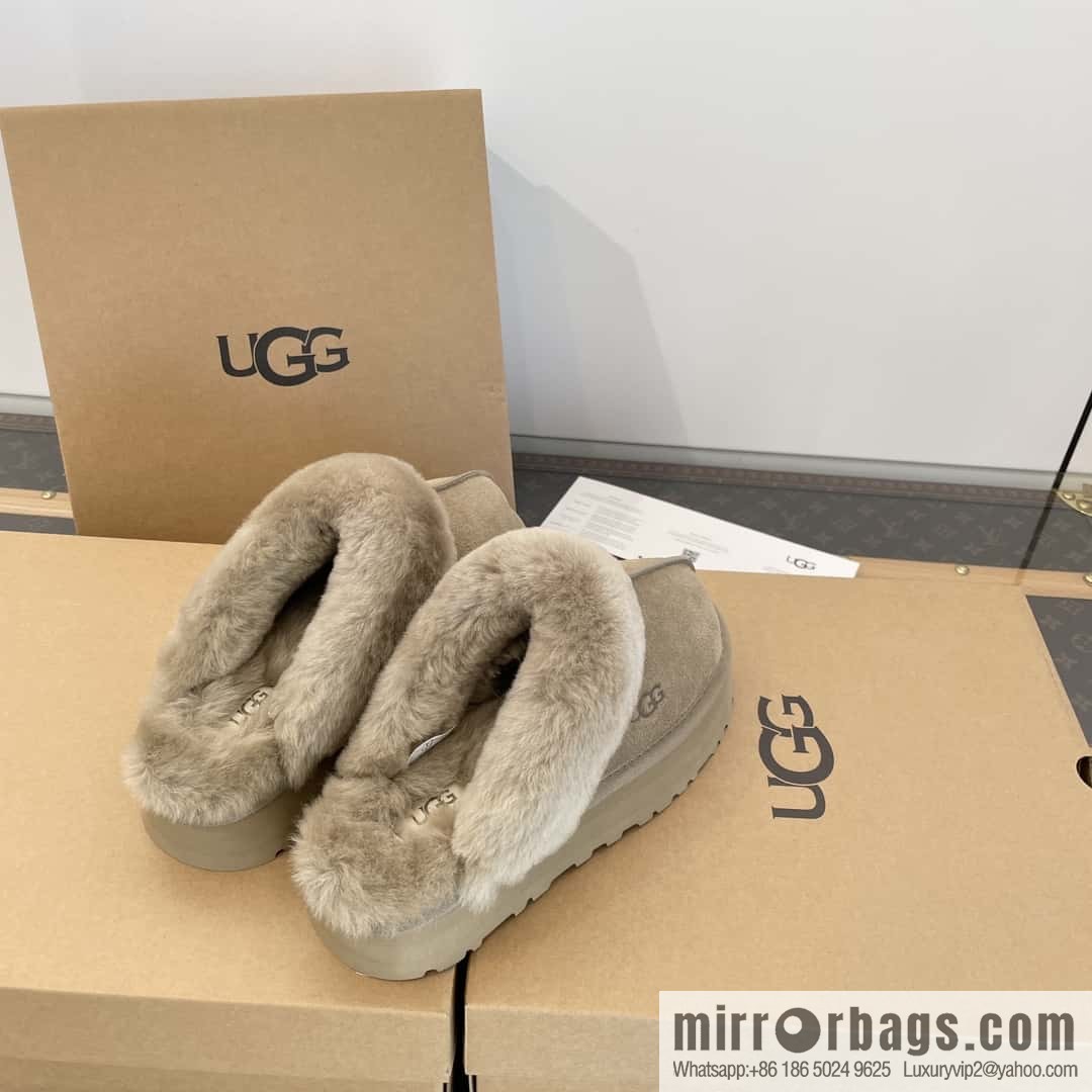 UGG autumn and winter thick bottom one pedal fluffy star half drag