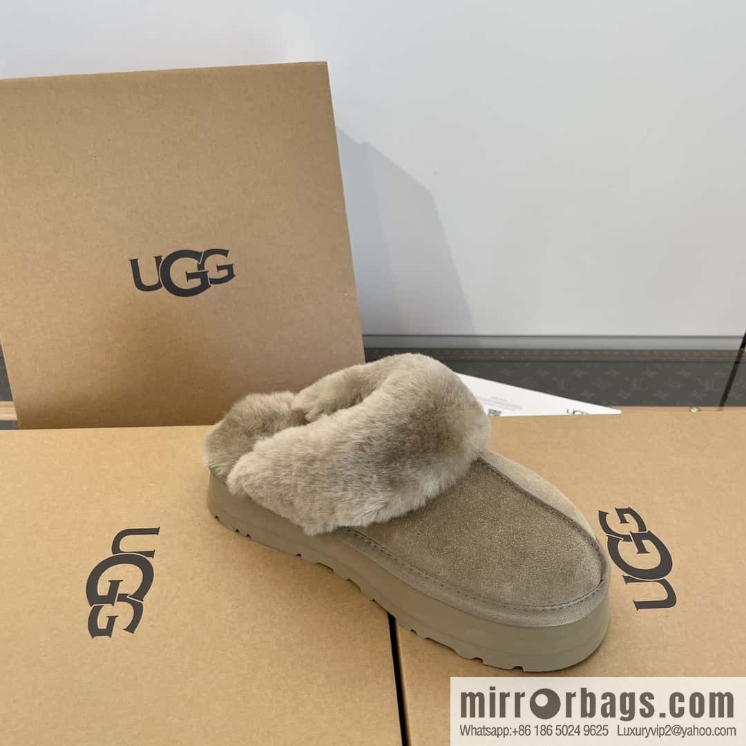 UGG autumn and winter thick bottom one pedal fluffy star half drag