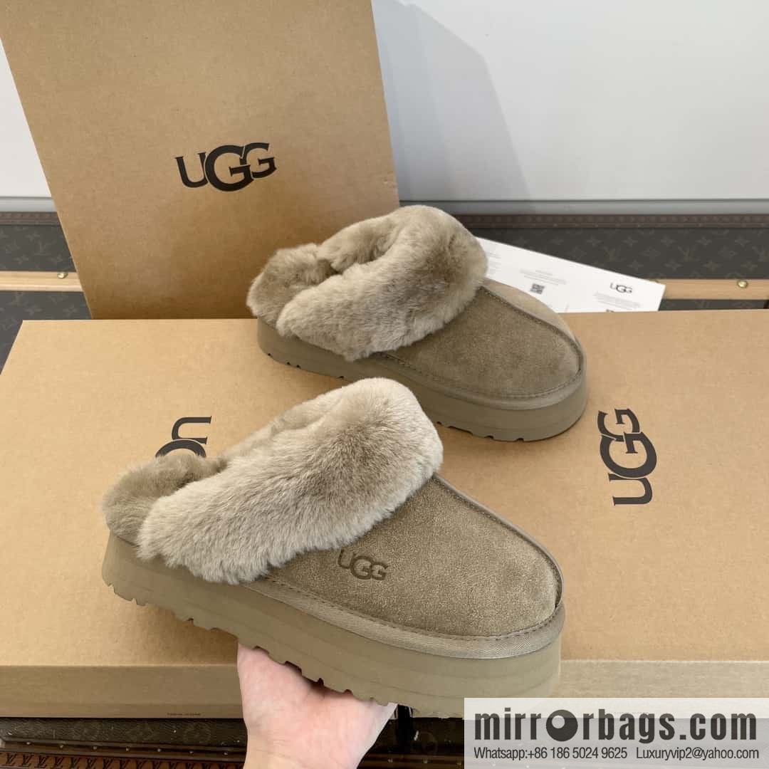 UGG autumn and winter thick bottom one pedal fluffy star half drag