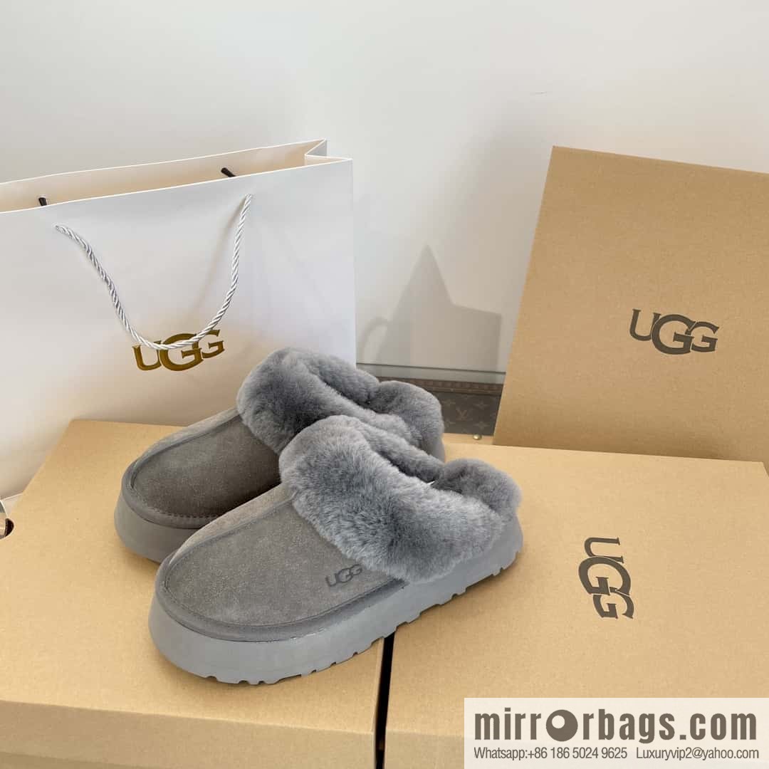 UGG autumn and winter thick bottom one pedal fluffy star half drag