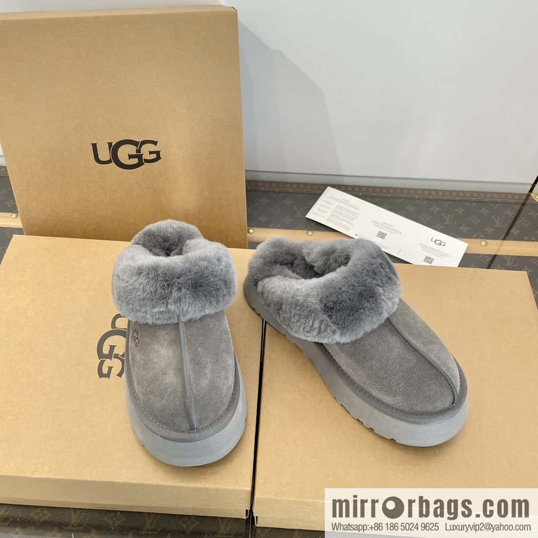 UGG autumn and winter thick bottom one pedal fluffy star half drag