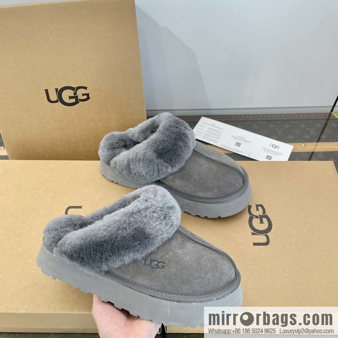 UGG autumn and winter thick bottom one pedal fluffy star half drag