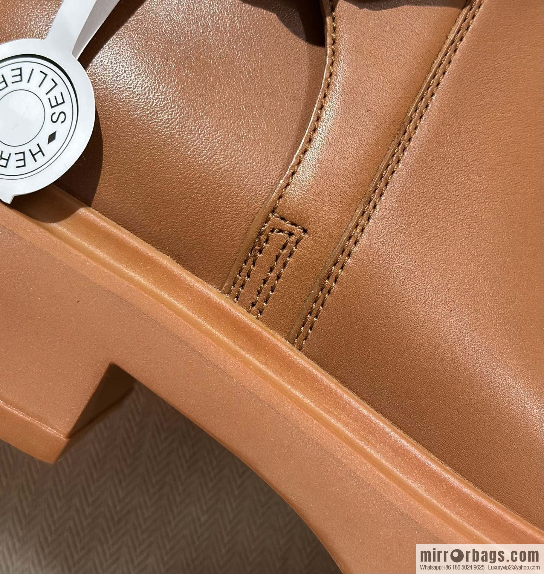 Hermès new version kelly platform boots, brown