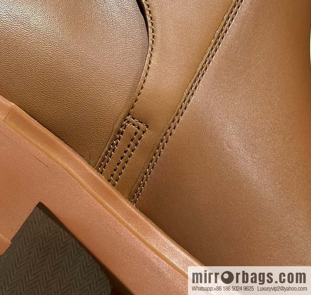 Hermès new version kelly platform boots, brown