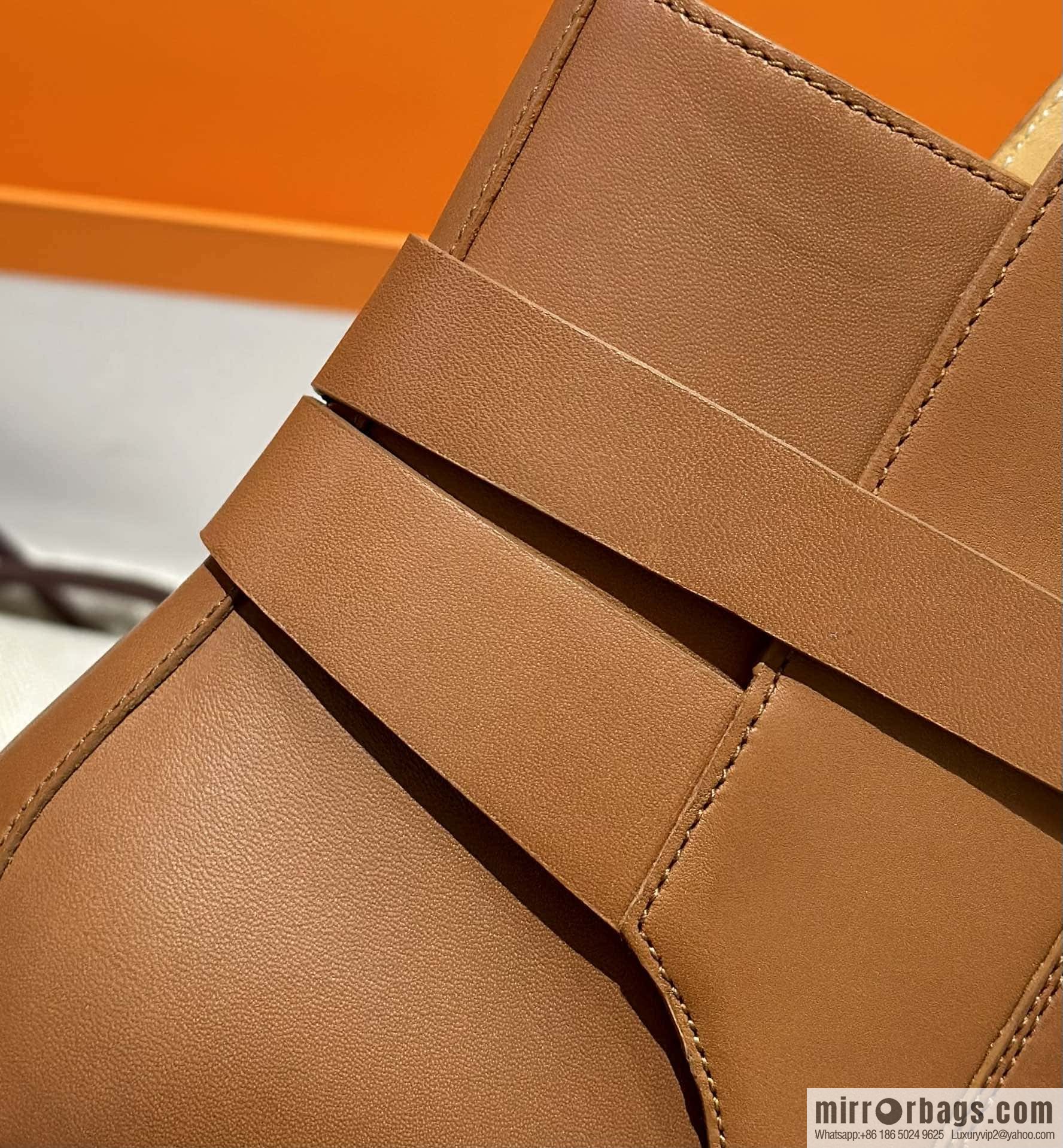 Hermès new version kelly platform boots, brown