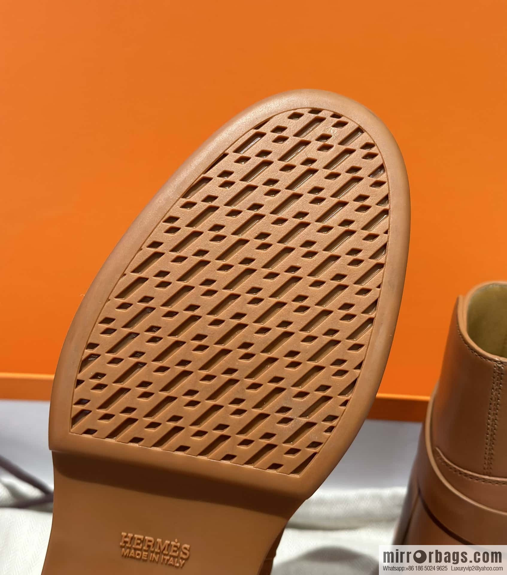 Hermès new version kelly platform boots, brown